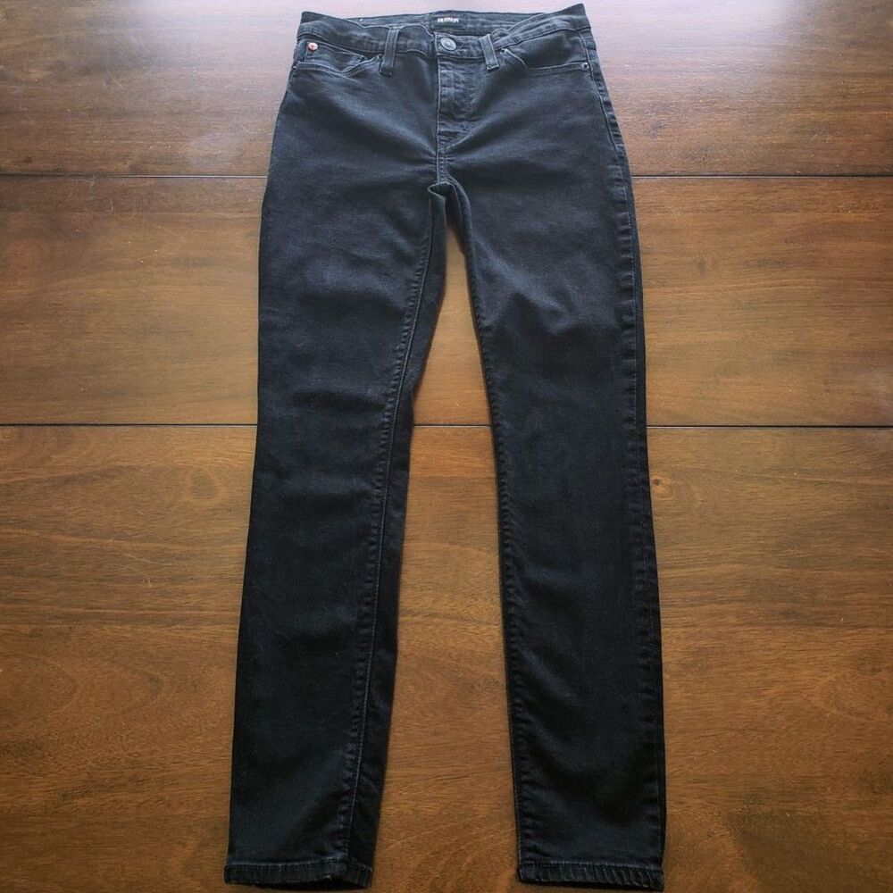 Hudson Natalie Super Skinny Black Jeans Mid Rise Union Jack Size 27 - Picture 2 of 8